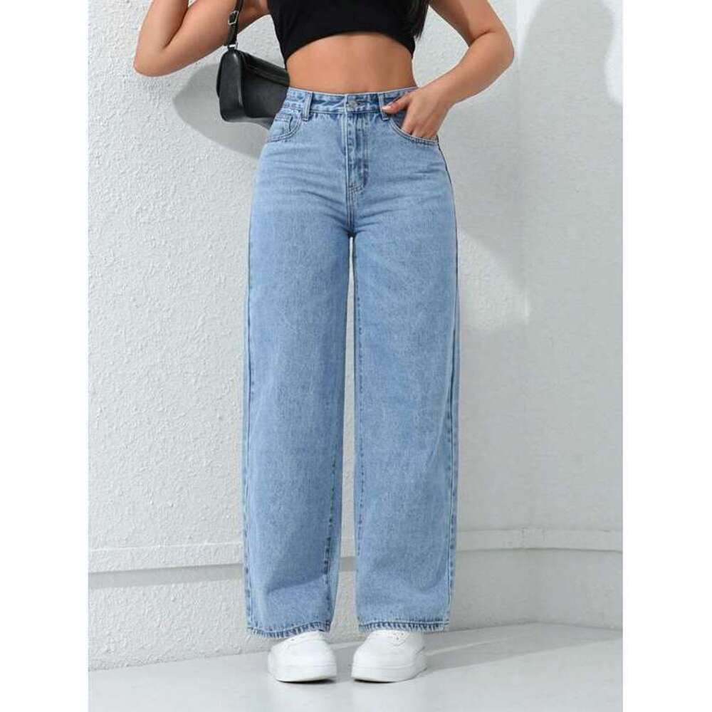 ICON Women's Loose Fit Casual Straight-Leg Jeans With Pockets